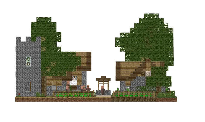 Mô hình tiểu cảnh làng Minecraft (Minecraft Diorama) tuyệt đẹp - Image 3