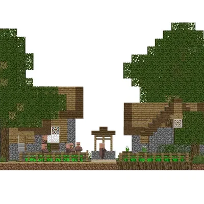 Mô hình tiểu cảnh làng Minecraft (Minecraft Diorama) tuyệt đẹp