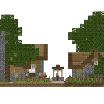 Mô hình tiểu cảnh làng Minecraft (Minecraft Diorama) tuyệt đẹp