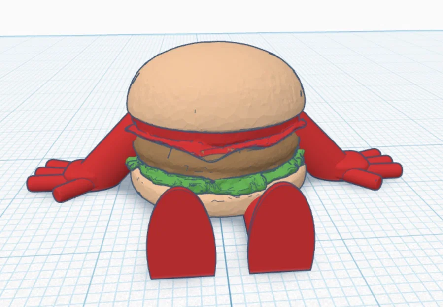 Mô hình 3D Mini Burger Buddy ngộ nghĩnh cho góc làm việc - Image 1