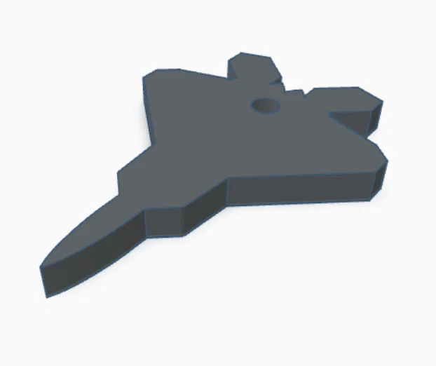 Móc khóa máy bay chiến đấu F-22 Raptor - Mô hình in 3D độc đáo - Image 2