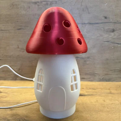 Ngôi nhà nấm trang trí / Đèn ngủ LED 3D