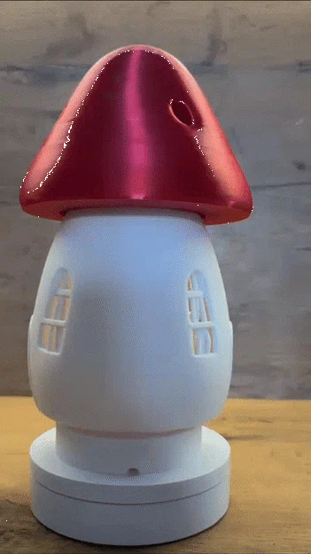 Ngôi nhà nấm trang trí / Đèn ngủ LED 3D - Image 4