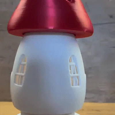 Ngôi nhà nấm trang trí / Đèn ngủ LED 3D