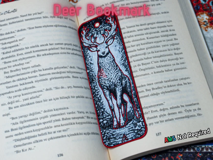 Hươu Nút Thắt Celtic - Bookmark Hueforge - Image 1