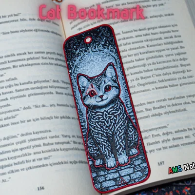 Celtic Knot Cat - Bookmark Hueforge