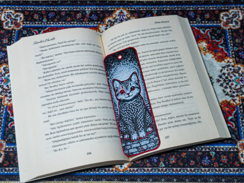 Celtic Knot Cat - Bookmark Hueforge - Image 2