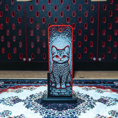 Celtic Knot Cat - Bookmark Hueforge