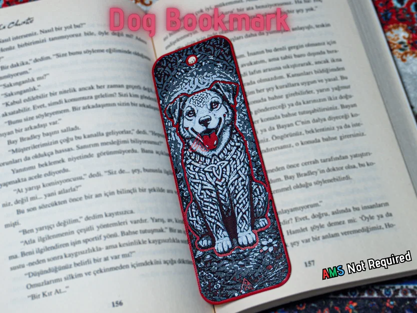 Bookmark chú chó nút thắt Celtic - Phiên bản Hueforge - Image 1