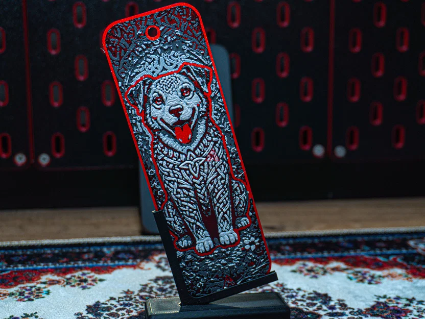 Bookmark chú chó nút thắt Celtic - Phiên bản Hueforge - Image 3