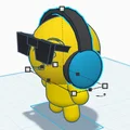 Mô hình Cool Man đeo tai nghe cực chất in 3D - Thumbnail 3