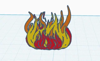 Mô hình trang trí ngọn lửa (Fire) 3D thiết kế độc đáo - Image 1