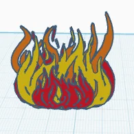 Mô hình trang trí ngọn lửa (Fire) 3D thiết kế độc đáo