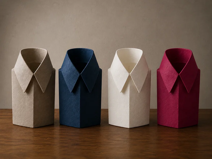 Bình hoa hình cổ áo sơ mi độc đáo (Collar Vase) cho không gian làm việc - Image 2