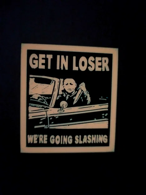 Nam châm tủ lạnh Michael Myers phong cách "Get In Loser" - Image 1