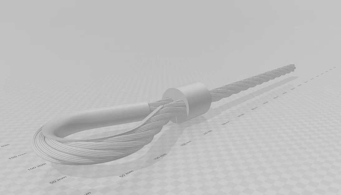 Mô hình cáp bện 3D (cable tressé) - File STL chi tiết cao - Image 1