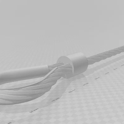 Mô hình cáp bện 3D (cable tressé) - File STL chi tiết cao