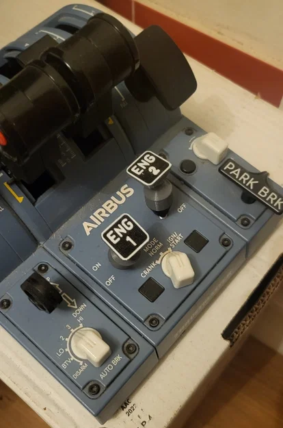 Nắp công tắc khởi động A320 kèm đế cho Thrustmaster Airbus hoặc cơ chế khóa tự chế - Image 7