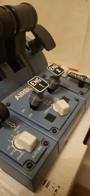 Nắp công tắc khởi động A320 kèm đế cho Thrustmaster Airbus hoặc cơ chế khóa tự chế - Image 10