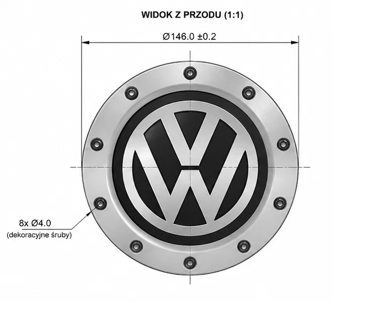 Nắp Chụp Mâm Xe Audi 8D0601165K (147mm) - File In 3D Chi Tiết - Image 5