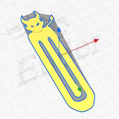 Mẫu in 3D kẹp sách hình ác quỷ Devil Bookmark cực chất