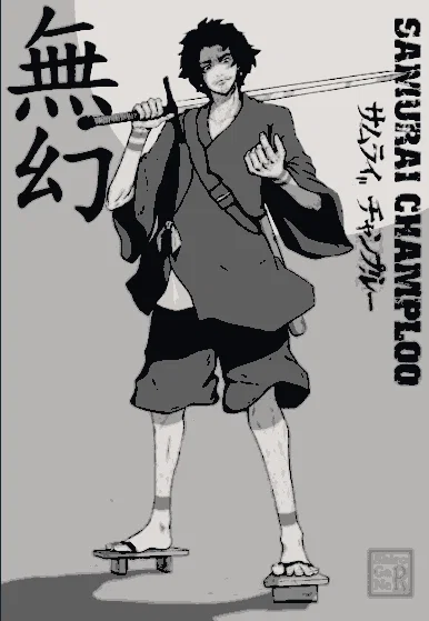 Mô hình nghệ thuật Mugen từ Samurai Champloo - In 3D HueForge độc đáo - Image 1