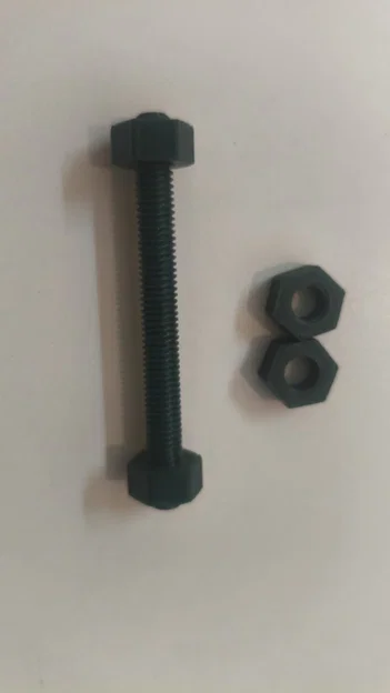 Thanh ren M8 dài 80mm kèm đai ốc (M8 Nut) in 3D tiện lợi - Image 1