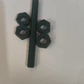 Thanh ren M8 dài 80mm kèm đai ốc (M8 Nut) in 3D tiện lợi - Thumbnail 2