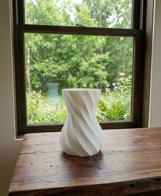 Bình hoa xoắn ốc (Spiral Flower Vase) - Image 1