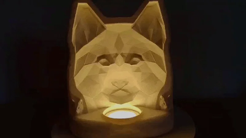 Đèn Chó Low Poly 3D (Low Poly Dog 3D Lamp) - Image 2