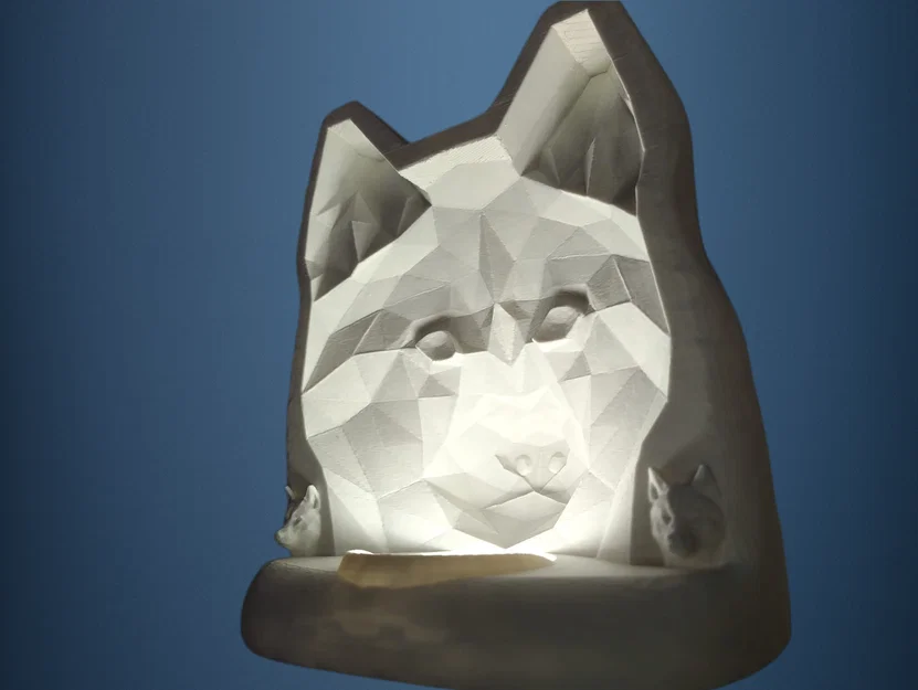 Đèn Chó Low Poly 3D (Low Poly Dog 3D Lamp) - Image 3