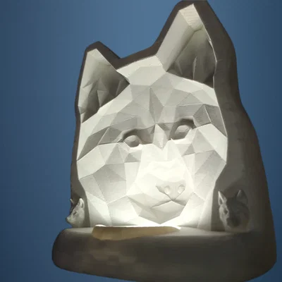 Đèn Chó Low Poly 3D (Low Poly Dog 3D Lamp)