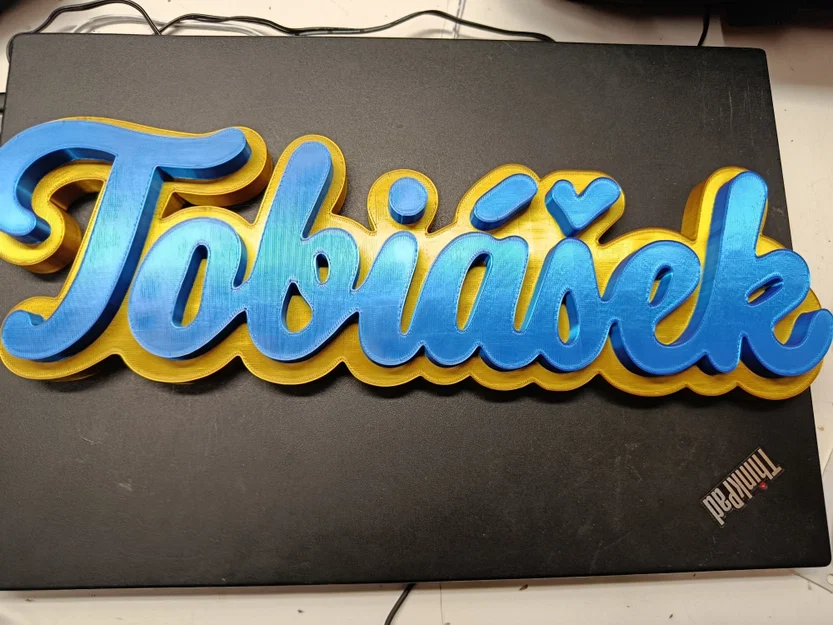 Bảng tên cá nhân Tobiašek in 3D độc đáo - Image 1