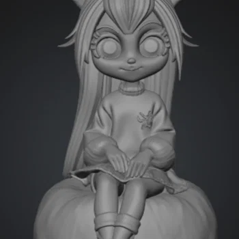 Mô hình 3D Cô gái mèo (Ragazza gatto) phong cách Manga đáng yêu