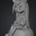 Mô hình 3D Cô gái mèo (Ragazza gatto) phong cách Manga đáng yêu - Thumbnail 3