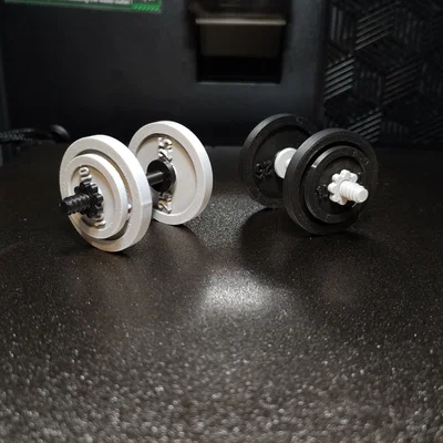 Mô hình tạ tay mini lắp ráp được - Phụ kiện trang trí 3D ấn tượng