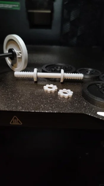 Mô hình tạ tay mini lắp ráp được - Phụ kiện trang trí 3D ấn tượng - Image 3