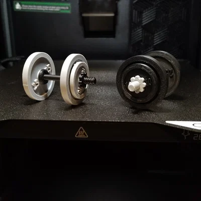 Mô hình tạ tay mini lắp ráp được - Phụ kiện trang trí 3D ấn tượng