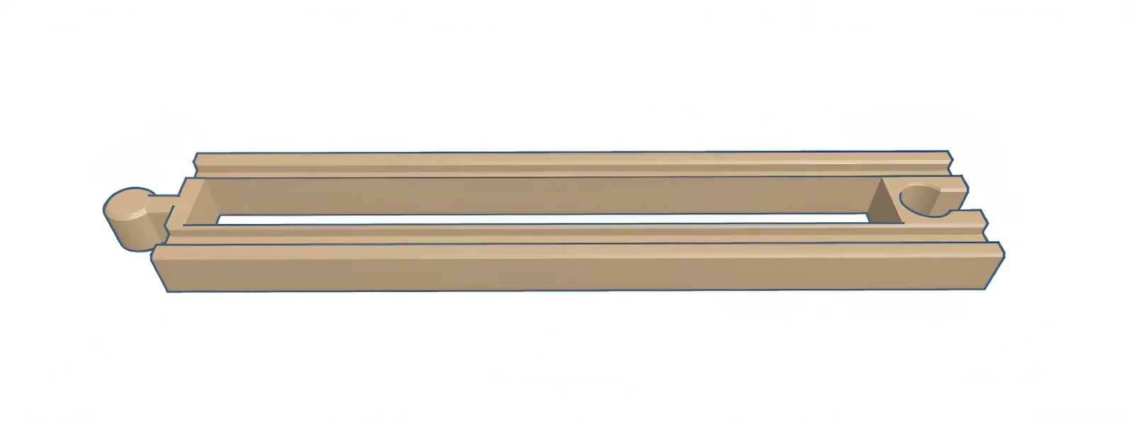 Đường ray xe lửa tương thích IKEA/BRIO in 3D tiết kiệm nhựa - Image 1