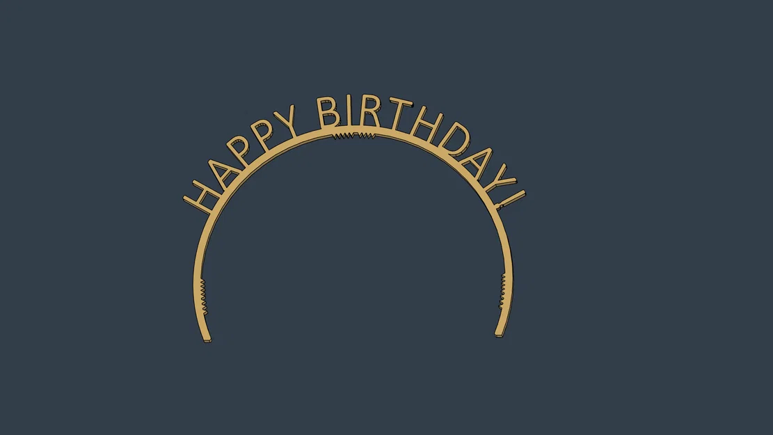 Băng đô Happy Birthday in 3D: Phụ kiện trang trí sinh nhật độc đáo - Image 1