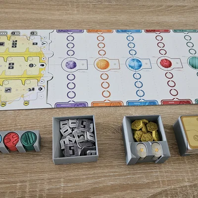 Bộ khay đựng linh kiện board game Zenith (Zenith Organizer) in 3D