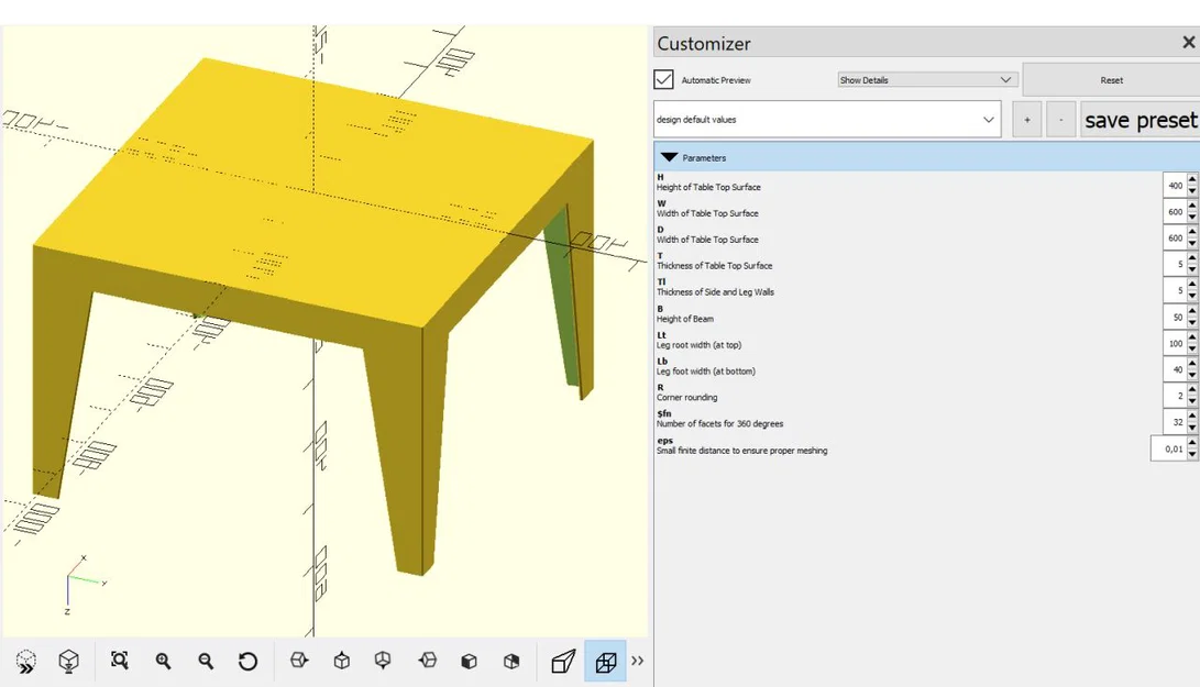 Bàn Kệ Tùy Chỉnh (Parametric Printable Table) Cho Không Gian Gọn Gàng - Image 2