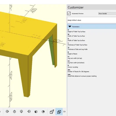 Bàn Kệ Tùy Chỉnh (Parametric Printable Table) Cho Không Gian Gọn Gàng