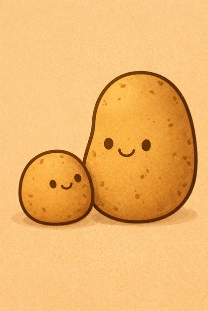 Mô hình 3D Potato Buddies dễ thương trang trí bàn làm việc - Image 1