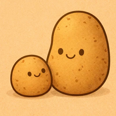 Mô hình 3D Potato Buddies dễ thương trang trí bàn làm việc