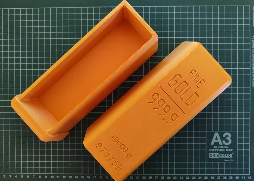 Hộp Đựng Trang Sức Mô Hình Thỏi Vàng Gold Bar Box Độc Đáo - Image 2