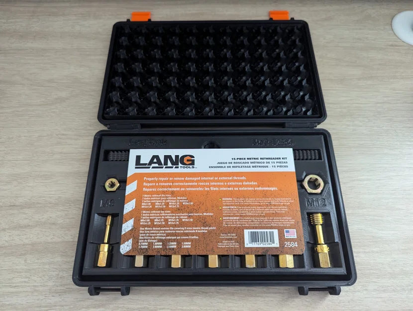 Hộp đựng siêu bền cho bộ dụng cụ làm sạch ren Lang Tools 2584 15 chi tiết - Image 2