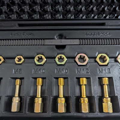 Hộp đựng siêu bền cho bộ dụng cụ làm sạch ren Lang Tools 2584 15 chi tiết