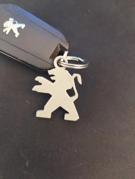 Móc khóa logo Peugeot in 3D - Phụ kiện độc đáo cho chìa khóa xe - Image 1