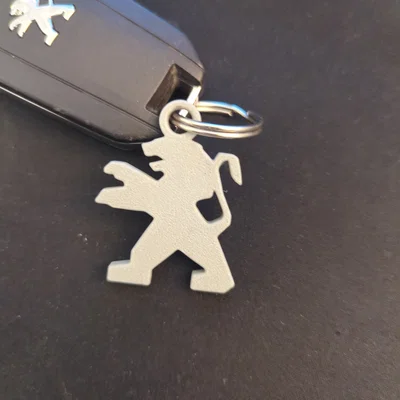 Móc khóa logo Peugeot in 3D - Phụ kiện độc đáo cho chìa khóa xe